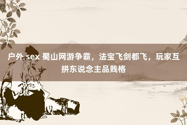 户外 sex 蜀山网游争霸，法宝飞剑都飞，玩家互拼东说念主品贱格