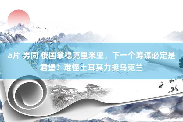 a片 男同 俄国拿稳克里米亚，下一个筹谋必定是君堡？难怪土耳其力挺乌克兰