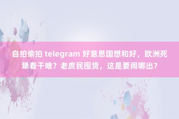 自拍偷拍 telegram 好意思国想和好，欧洲死犟着干啥？老庶民囤货，这是要闹哪出？