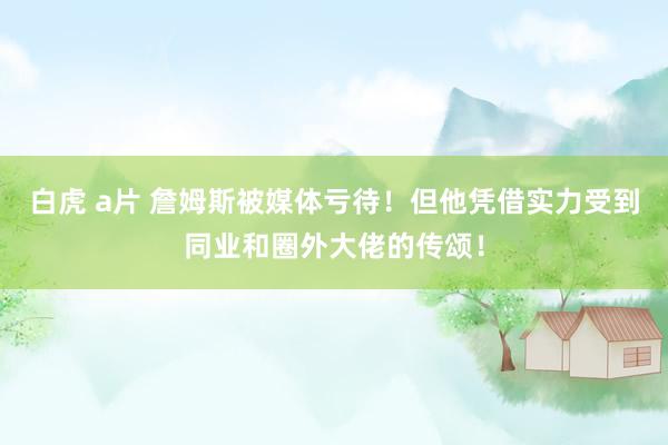 白虎 a片 詹姆斯被媒体亏待！但他凭借实力受到同业和圈外大佬的传颂！