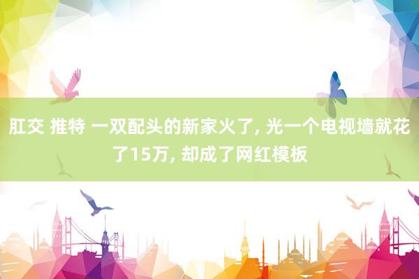 肛交 推特 一双配头的新家火了, 光一个电视墙就花了15万, 却成了网红模板