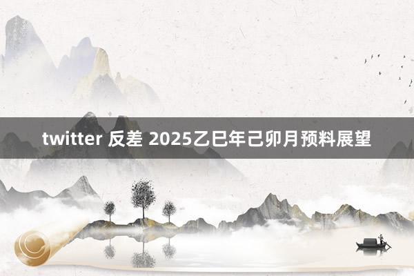 twitter 反差 2025乙巳年己卯月预料展望